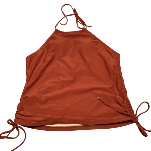 Rust Orange Halter Bikini Top - Picture 1 of 5